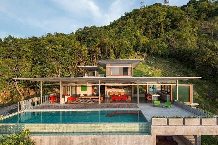 ว ลล าส วนต วสไตล โมเด ร นบนเกาะสม ย พร อมสระว ายน ำส วนต ว บ าน ตกแต ง บ าน diy แบบบ านสวย เฟอร น เจอร บ านและสวน