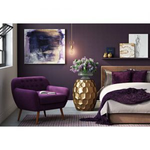 ห้องนอนสีม่วง