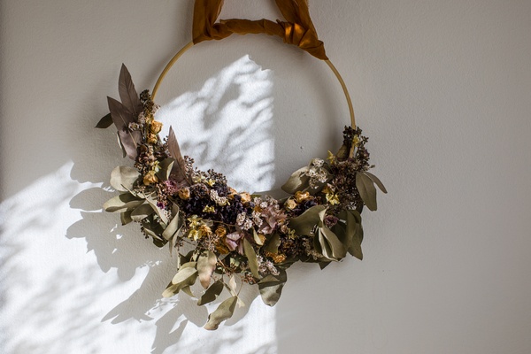 จัดดอกไม้-แขวนประดับผนัง