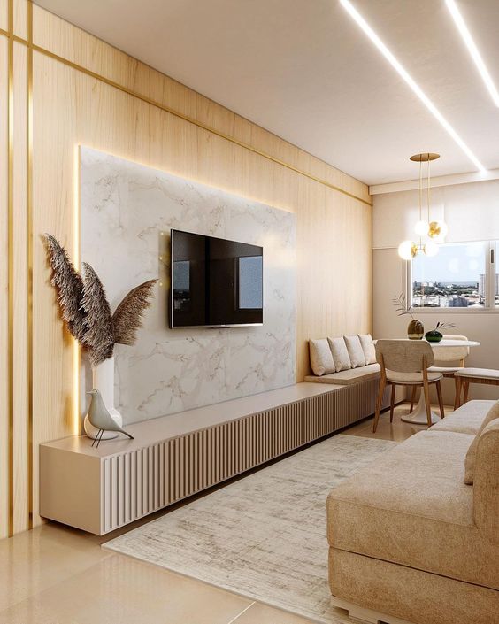 ผนังเบาลายไม้